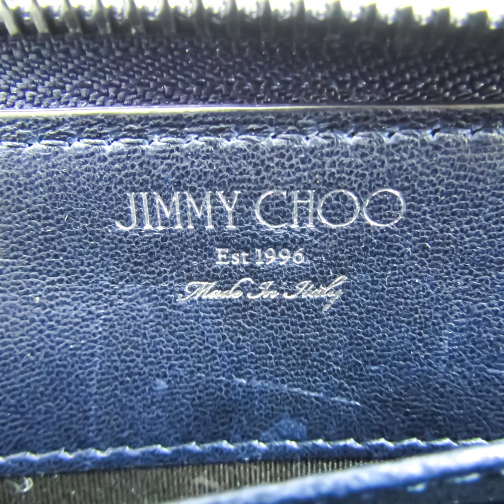 JIMMY CHOO CARNABY BLS J000049385001 Unisex Leather Studded Long Wallet [bi-fold - Picture 8 of 10